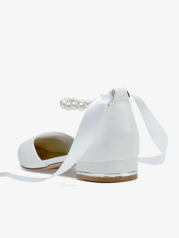 Bridal Shoes Bridal Flats PU Leather Pointed Toe