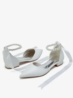 Bridal Shoes Bridal Flats PU Leather Pointed Toe