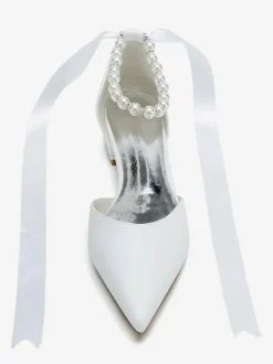 Bridal Shoes Bridal Flats PU Leather Pointed Toe