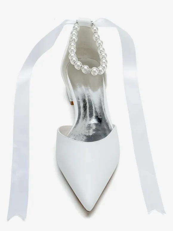 Bridal Shoes Bridal Flats PU Leather Pointed Toe