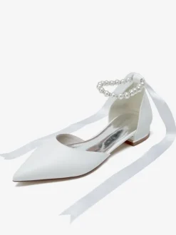 Bridal Shoes Bridal Flats PU Leather Pointed Toe