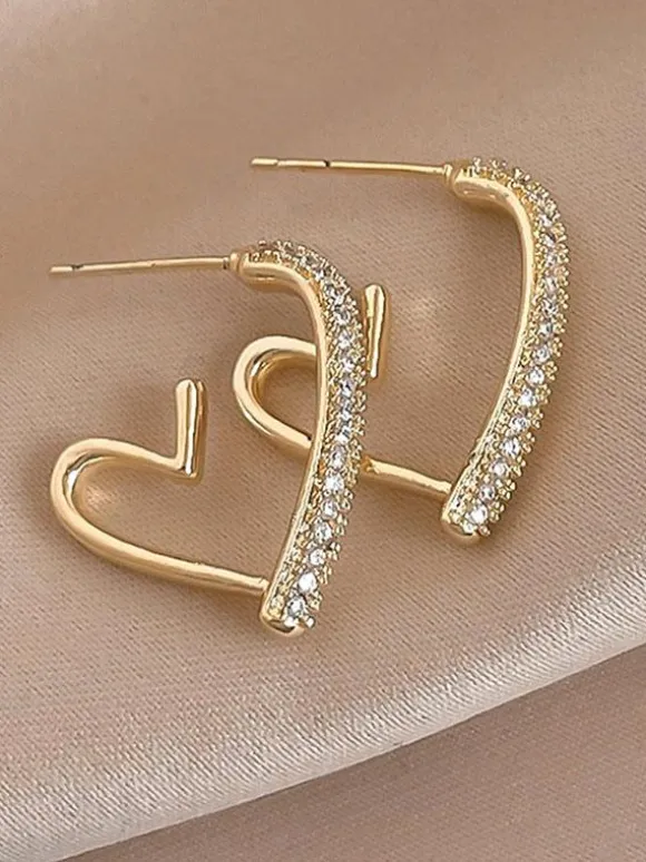 Bridal Earrings Rhinestone Girl's Rhinestone Pierced Wedding Jewelry