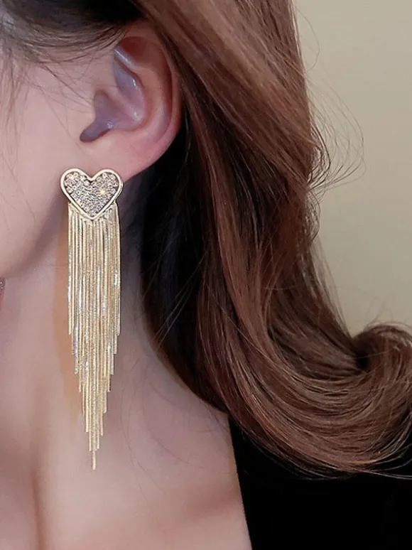 Bridal Earrings Rhinestone Women's Rhinestone Pierced Wedding Jewelry