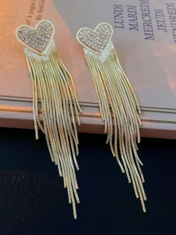Bridal Earrings Rhinestone Women's Rhinestone Pierced Wedding Jewelry