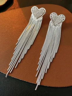 Bridal Earrings Rhinestone Women's Rhinestone Pierced Wedding Jewelry
