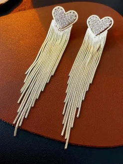 Bridal Earrings Rhinestone Women's Rhinestone Pierced Wedding Jewelry