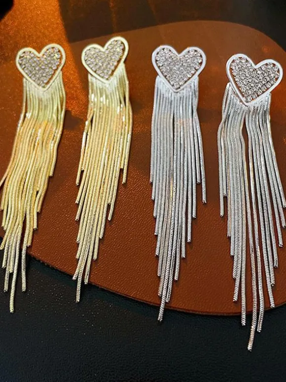 Bridal Earrings Rhinestone Women's Rhinestone Pierced Wedding Jewelry