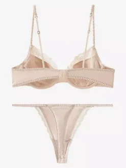 Bridal Lace Lingerie Nude 2-Piece Bra Panty Sets