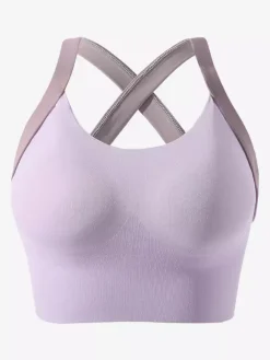Bridal Lingerie Bustiers Lavender High-Impact Sports Bra For Women Wireless Maximum Support Racerback Running Yoga Top With Lift