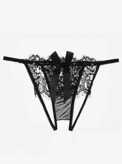 Bridal Lingerie Crotchless Lingerie Sexy Panties Women White 1 Piece Lace Underwear Bows Lingerie