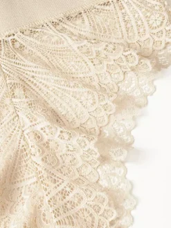 Bridal Lingerie Lace Detail High-Waisted Shaper For Women Tummy Control Butt Lifting Thong Bodysuit Plus Size Sculpting Girdle
