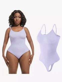 Bridal Lingerie Lingerie Shapewear Coffee Brown Sleeveless Straps Neck Postpartum Recovery Full-Figure Support Built-in Bust Lift Upward Support Seamless Tummy Control