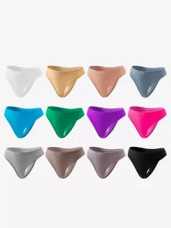 Bridal Lingerie Low-Rise Cotton Thongs For Women Plus Size Comfort Breathable T-Back Sports Daily Wear Nude Lingerie Panties