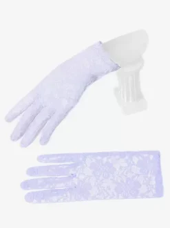Bridal Lingerie Wedding Short Gloves Women Light Pink Lace Party