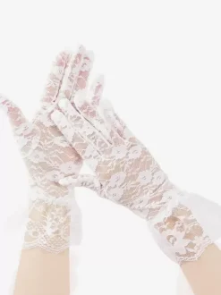 Bridal Lingerie Women Daily Casual White Lace Wedding Party Short Glove
