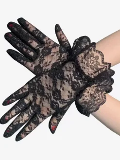 Bridal Lingerie Women Daily Casual White Lace Wedding Party Short Glove