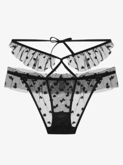 Bridal Lingerie Women Sexy Panties White Polka Dot 1 Piece Underwear Lace Lingerie
