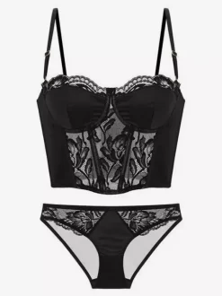 Bridal Lingerie Women's Lingerie Bra And Pantie 2-Piece Bridal Underwear Sets
