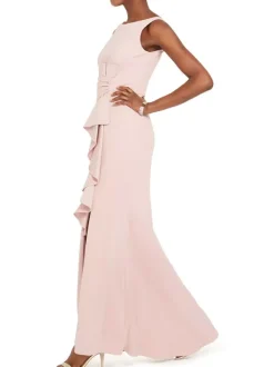 Bridal Mother Dress Bateau Neck Sleeveless Pleated Sheath Wedding Guest Dresses Free Customization