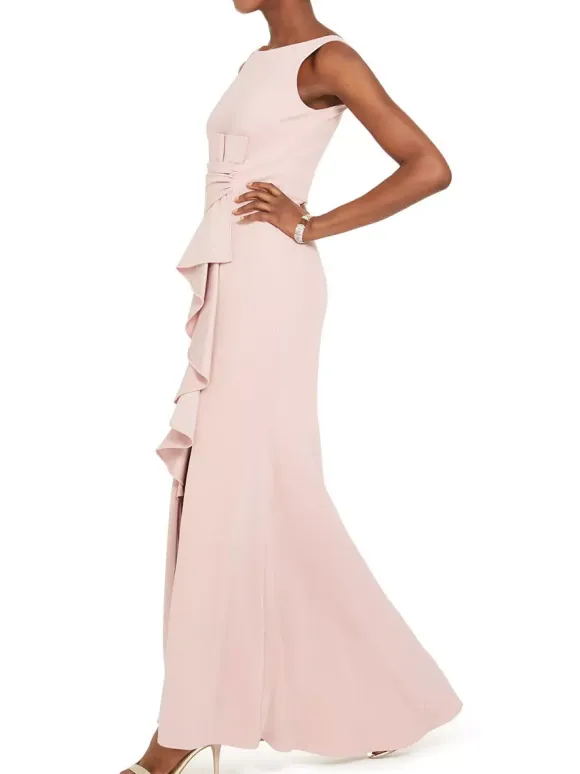 Bridal Mother Dress Bateau Neck Sleeveless Pleated Sheath Wedding Guest Dresses Free Customization