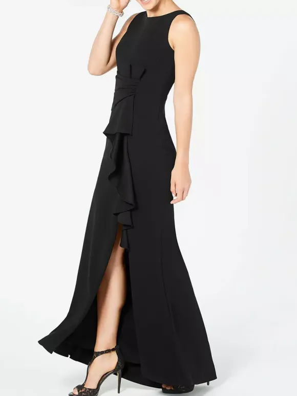 Bridal Mother Dress Bateau Neck Sleeveless Pleated Sheath Wedding Guest Dresses Free Customization