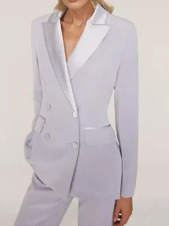 Bridal Mother Dress Designed Neckline Long Sleeves Two-piece Buttons Floor-Length Guest Dresses For Wedding