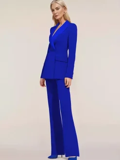 Bridal Mother Dress Designed Neckline Long Sleeves Two-piece Buttons Floor-Length Guest Dresses For Wedding