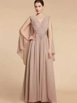 Bridal Mother Dress Designed Neckline Sleeveless A-Line Ruffles Guest Dresses For Wedding