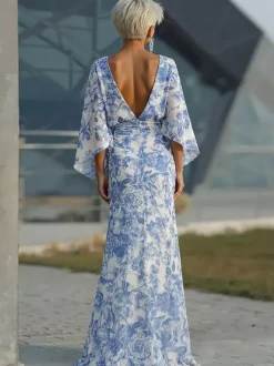 Bridal Mother Dress Jewel Neck 3/4 Length Sleeves Ball Gown Pleated With Train Wedding Guest Dresses