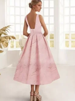 Bridal Mother Dress Jewel Neck 3/4 Length Sleeves Two-piece Flowers Wedding Guest Dresses
