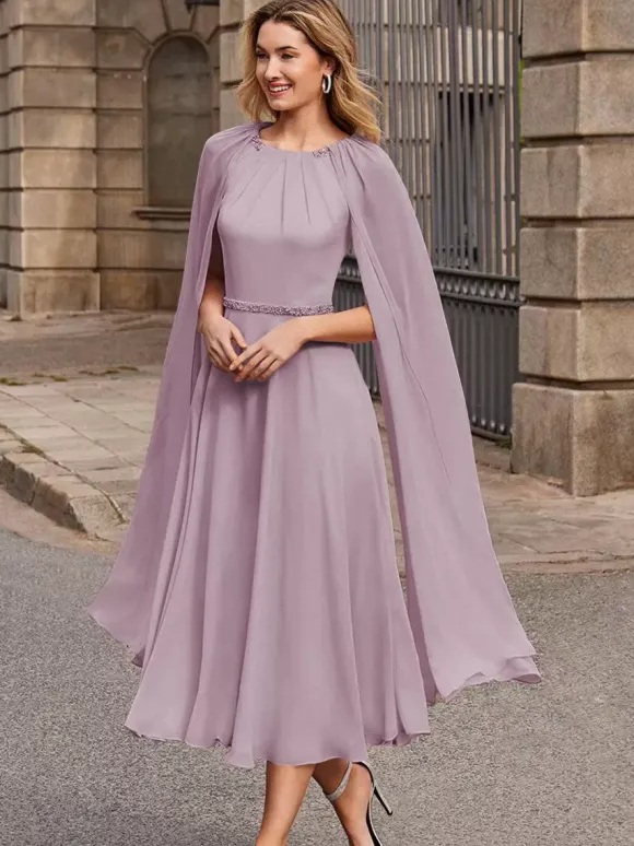Bridal Mother Dress Jewel Neck Sleeveless Short Sash Guest Dresses For Wedding