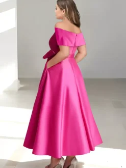Bridal Mother Dress Off-The-Shoulder Sleeveless A-Line Wedding Guest Dresses