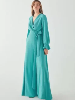 Bridal Mother Dress V-Neck Long Sleeves Jumpsuit Bows Floor-Length Wedding Guest Dresses