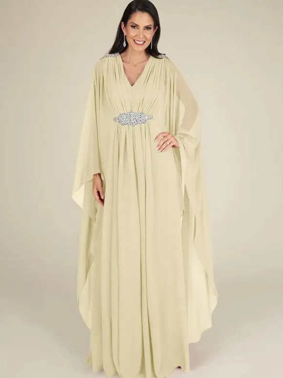 Bridal Mother Dress V-Neck Sleeveless A-Line Applique Wedding Guest Dresses