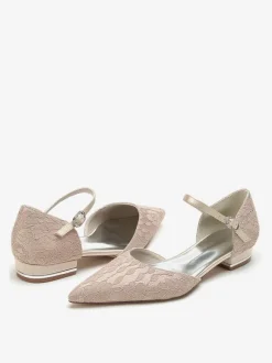 Bridal Shoes Bridal Flats Pointed Toe Embroidered