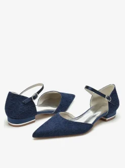 Bridal Shoes Bridal Flats Pointed Toe Embroidered