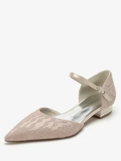 Bridal Shoes Bridal Flats Pointed Toe Embroidered
