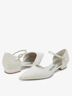 Bridal Shoes Bridal Flats Pointed Toe Embroidered