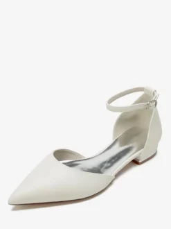 Bridal Shoes Bridal Flats PU Leather Pointed Toe