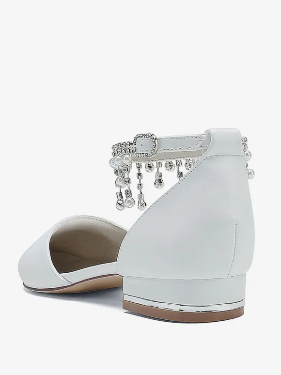 Bridal Shoes Bridal Flats PU Leather Pointed Toe
