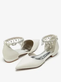 Bridal Shoes Bridal Flats PU Leather Pointed Toe