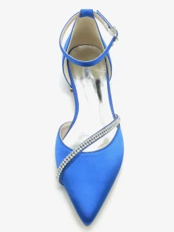 Bridal Shoes Bridal Flats Silk And Satin Pointed Toe Rhinestones