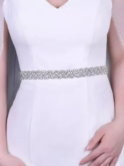 Bride Belt Silver Diamond Belt