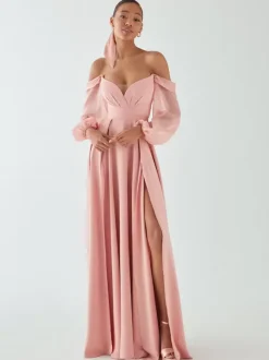 Bridesmaid Dress Chiffon A-Line Floor-Length Wedding Party Dress