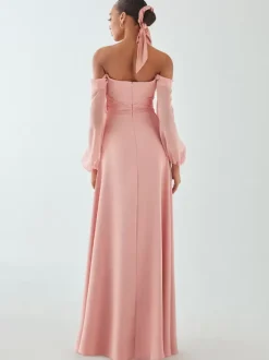 Bridesmaid Dress Chiffon A-Line Floor-Length Wedding Party Dress