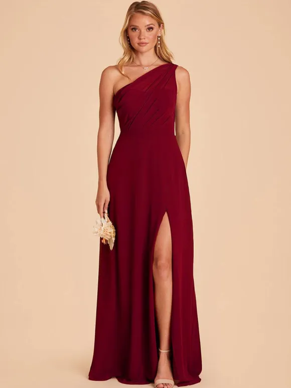 Bridesmaid Dress Chiffon A-Line Floor-Length Formal Gowns Free Customization