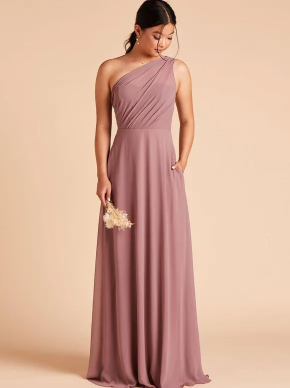 Bridesmaid Dress Chiffon A-Line Floor-Length Formal Gowns Free Customization