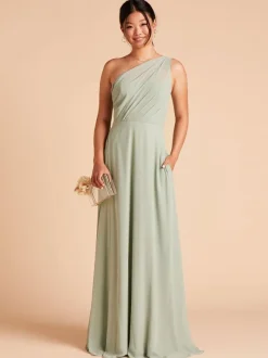 Bridesmaid Dress Chiffon A-Line Floor-Length Formal Gowns Free Customization