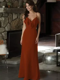 Bridesmaid Dress Chiffon A-Line Floor-Length Prom Dress
