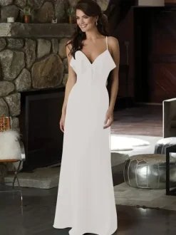 Bridesmaid Dress Chiffon A-Line Floor-Length Prom Dress